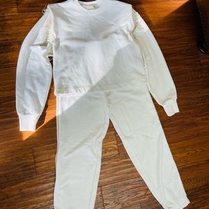 INCx Culpos- white sparkly joggers set